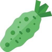 A green cucumber with dots on it vector