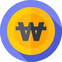 The w symbol on a yellow and blue circle vector