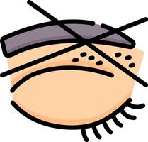 An eye with a black cross on it vector