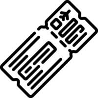 A black and white image of a ticket vector