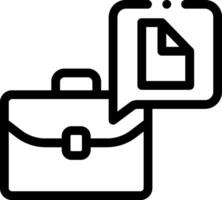 A briefcase icon with a file and a folder vector