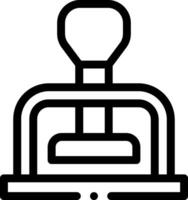 A black and white image of a stamp vector