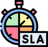 A stopwatch with the word sla on it vector