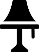 A black and white image of a table lamp vector