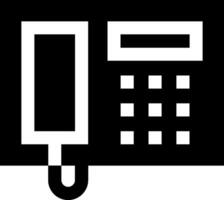 A phone icon with a cord connected to it vector
