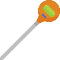 A tool with a handle and a green and orange handle vector