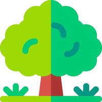 A tree with leaves and grass on it vector