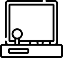 A computer monitor with a mouse and keyboard icon vector