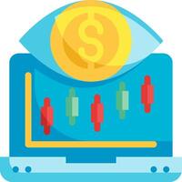 Forex trading chart indicator vector