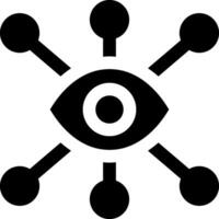 An eye surrounded by circles and arrows vector