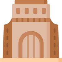 A brown building with a tower in front of it vector