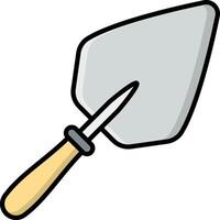 A cartoon knife with a handle and a blade vector