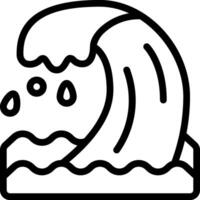 Wave icon with a wave coming in the ocean vector