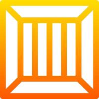 A square box with bars on it vector