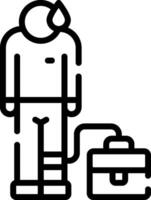 A man with a toolbox and a bucket vector