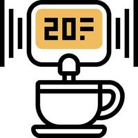 A coffee maker with a timer on it vector