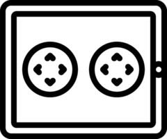 A black and white image of two buttons vector