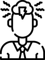 A man with a lightning bolt on his head vector