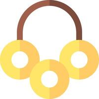 A yellow and brown circle with three circles vector