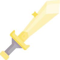 A yellow sword with a yellow handle vector