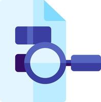 Searching for files in a folder with a magnifying glass vector