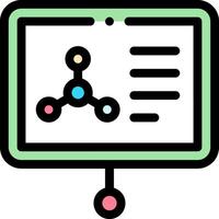A computer screen with a diagram of a molecule vector