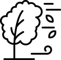 A tree with leaves blowing in the wind vector