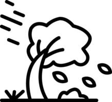 A tree falling down with leaves on it vector