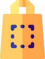 A shopping bag with a square pattern vector