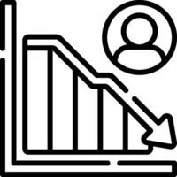 A graph with a person on it and a person on the top vector