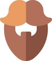 A bearded man with a mustache and a beard vector