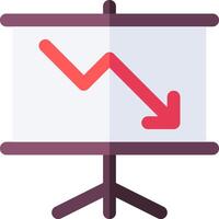 An image of a presentation screen with a graph going up vector