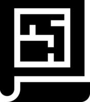 A black and white logo with a square in it vector