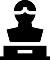 A black and white silhouette of a man in a mask vector