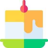 A cake with a candle on top of it vector