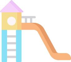 A slide and a house with a slide vector