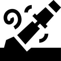 A black and white icon of a pen and ink vector