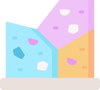 Ice cream icon with a block of ice cream vector