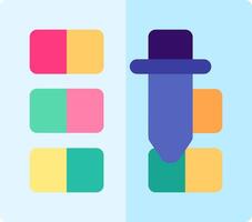 A colorful pen and a square with a pen vector