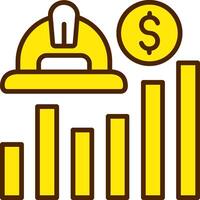 Labor Statistics Graph Icon Design vector