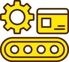 Factory Assembly Line Icon Design vector