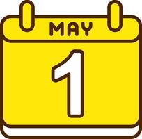 Calendar with May 1st Icon Design vector