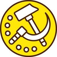 Labor Union Badge Icon Design vector
