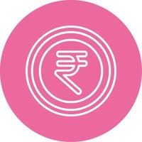 Indian Rupee Icon Design Symbpl vector