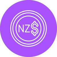 New Zealand Dollar Icon Design Symbpl vector