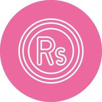Pakistani rupee Icon Design Symbpl vector