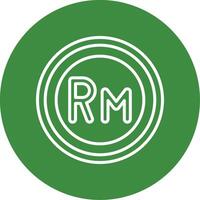 Malaysia Ringgit Icon Design Symbpl vector