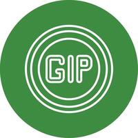 Gibraltar Pound Icon Design Symbpl vector