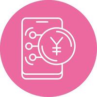 Japanese Yen Icon Design Symbpl vector
