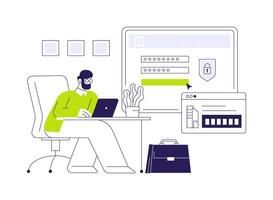 Get business identification number abstract concept illustration. vector